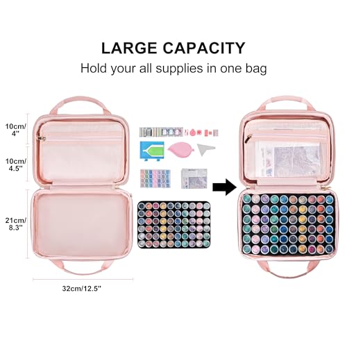 Leudes L230601 Diamond Painting Storage Containers, 60 Slots Bead Storage Box For Diamond Art Kits Accessories Organizer Case thumb #1