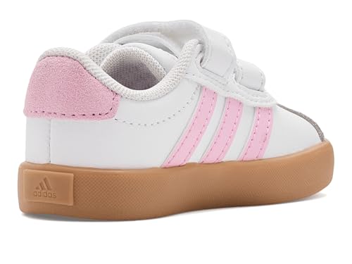 Image of adidas Boys Vl Court 3.0 Slip On Sneakers Shoes Casual - Pink, White