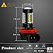 Alla Lighting Extreme Super Bright H16 H8 H11 LED Bulbs, 6000K Xenon White Fog Lights/DRL(Daytime Running Lights) High Power 80W 12V Replacement