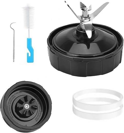 Ninja Blender Replacement Parts, Extractor Blade Assembly 7 Fins, Compatible with Ninja Blenders Auto iQ BL480 BL482 BL642 BL682 NN102, Ninja blades replacement (2-Pack 7-Fin Ninja Blades)