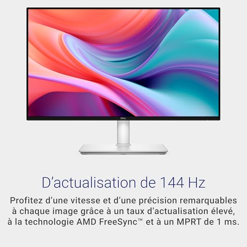 Dell 24 Plus Écran PC S2425HSM Full HD 1920x1080 144Hz IPS 1ms MPRT AMD FreeSync 99% sRGB Réglage en Hauteur Haut parleurs intégrés 2 HDMI Garantie - vue 4
