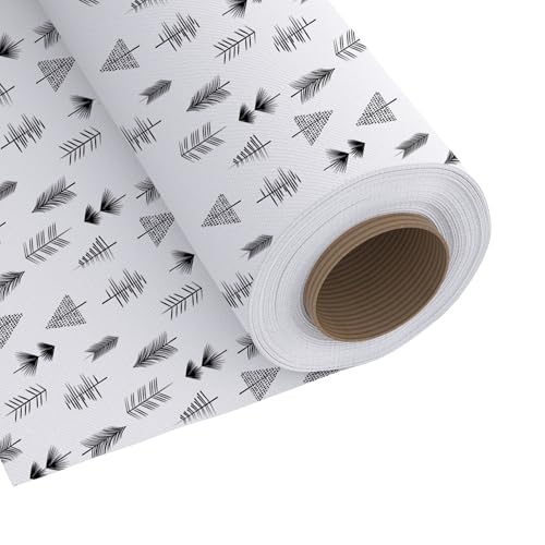 Image of Encasa XO Printed Fabric 59 inch (150 Cms) - Black Arrow - Decorative Soft & Smooth, 100% Cotton Cloth for Curtains, Cushions, Dress Material, Upholstery, Bedcover - 1 Meter