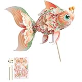 YIZITU Künstlerische Fischform Zum Selbermachen Bastelset Mittelherbst Festival Lampe LED Licht Für Kinder Und Erwachsene Zuhause Kunstaktivität LED Lichterkette Ornament