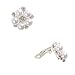 Topwholesalejewel Bridal Earrings Silver Crystal Pearl Botton Clip Earring