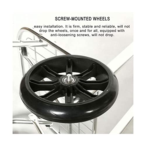 QUANLI Faltbarer Einkaufstrolley, multifunktionaler faltbarer Einkaufswagen mit Aufbewahrungstasche und Rollrad… – Bild 7