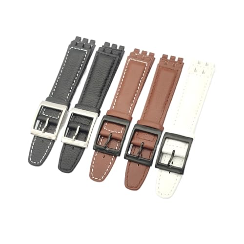 Bracelet montre 17mm cuir de vachette litchi pour remplacer une bande usée