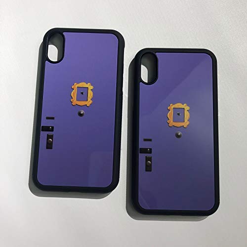 Xunbotings For Iphone Case-Friends Purple Door Design-Soft Tpu+Luxury Tempered Mirror Protective For Iphone Case (For Iphone Xr) #TOP1