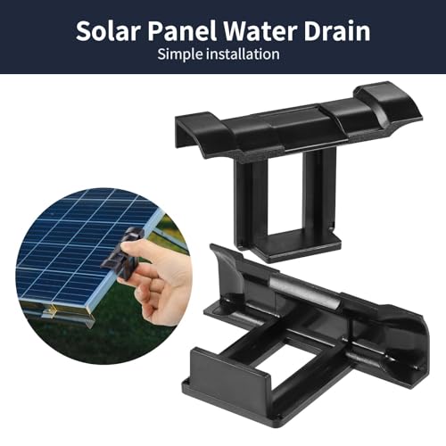 Fentar 24 Stück Solarpanel Wasserablauf Clips 30mm, Dauerhaft ABS-Material Wasserablauf Clips PV Module 30mm, Hohe und Niedrige Temperatur Wasserablauf Clips für Solarmodule Solar Zubehör