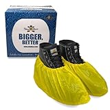 ShuBee Waterproof Shoe Covers, Yellow (40 Pair)