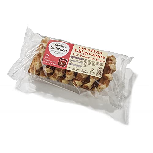 Savourez les Liégeoises BISCUITERIE BOURDON 385G, gaufres moelleuses au goût authentique- Lot De 4