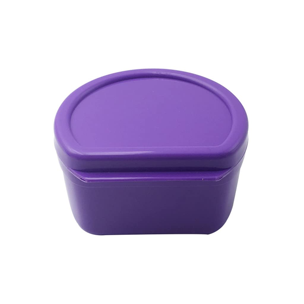 Colors Denture Bath For Case Cup Box Holder Storage Soak Container With Strainer Basket For Travel Denture Cleani