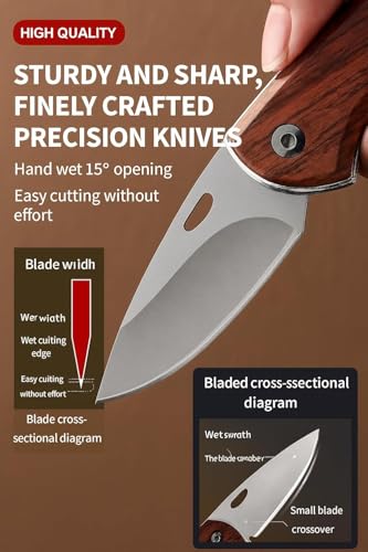 Image of Mini Pocket Foldable Knife | Compact Manual Folding Utility with ABS Handle & Sharp Stainless Steel Blade | Portable EDC Knife for Kitchen, Travel, & Home Use