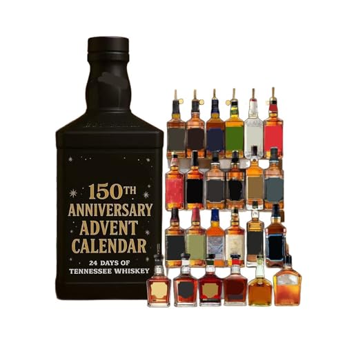 Whisky Adventskalender 2025- Weihnachtskalender 2025 Männer 24 Tage Countdown-Kalender mit 2D Whisky-Modell Weihnachtsbaumschmuck Sammlerstücke Adventskalender Countdown Überraschungen