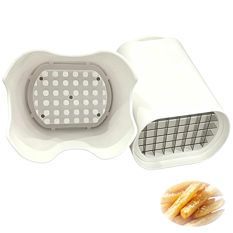 Potato Chipper,Vegetable Chip Cutter,2 in 1 Design,Stainless Steel and PP Material,Home Kitchen Tools,for French Fries