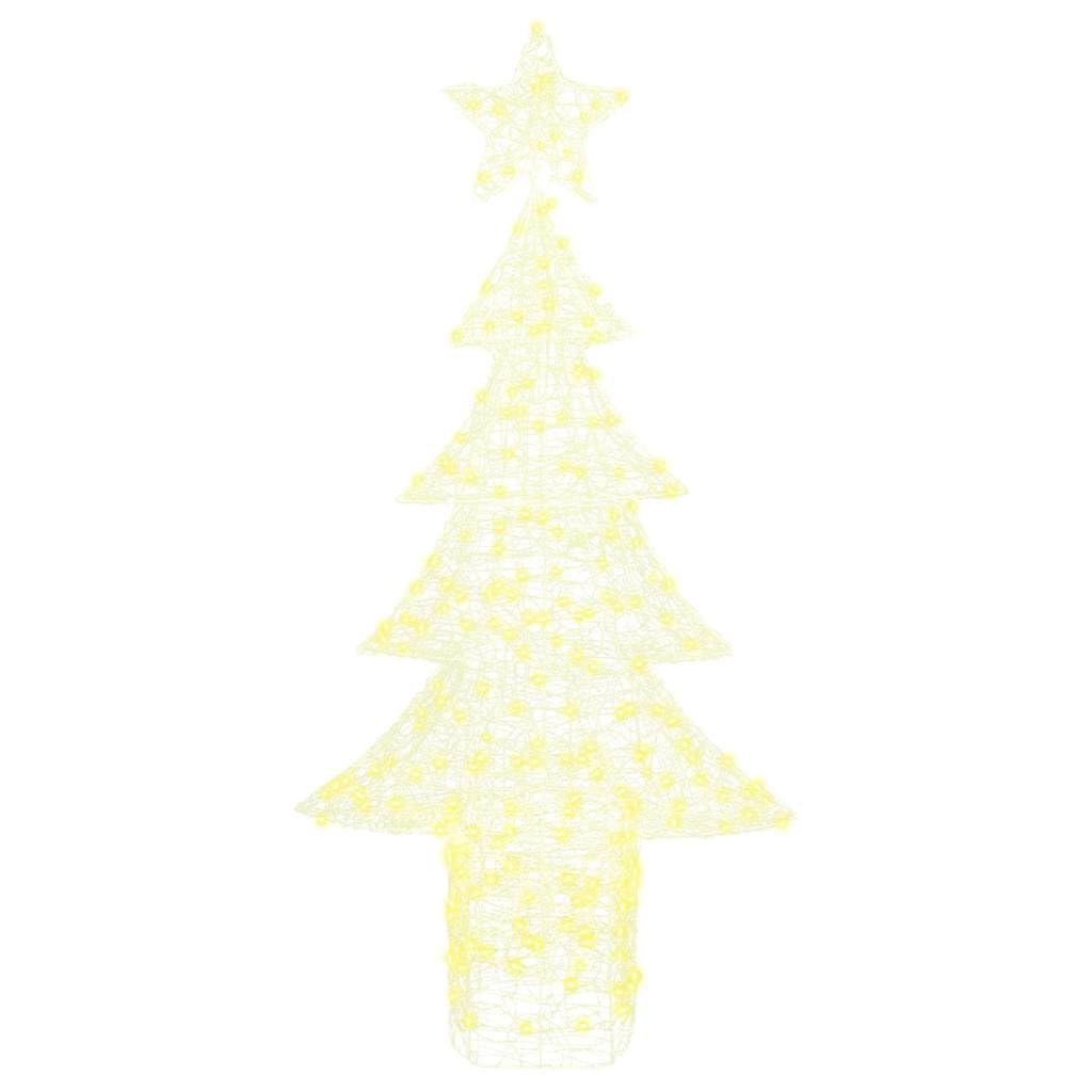 Albero di Natale Acrilico da 180 cm con 240 LED bianco caldo, 91,5 x 31 cm, design moderno, alimentato tramite USB, durevole, decorazione festiva per interni