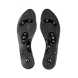 WaNana 1 Pair Men and Women Fashion Magnetic Therapy Insole Silicone Weight Loss Natural Magnet Acupressure Shoe Boots Pads Thenar Healthcare Massage Fashion Black S (10.4''/26.5cm)