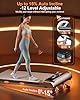 Walking Pad Treadmill with 15% 12-Level Auto Incline, 450 lbs Capacity RGB UI Screen, 3 in 1 Under Desk Treadmill, Bluetooth Speaker, 3.5HP Quiet Portable Treadmills for Home Hiking, APP & Remote