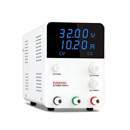 Eventek Fuentes de Alimentacion Regulables DC 0-32V/0-10,2A Regulable Digital Ajustable, para Laboratorio, Reparación General, Hogar. (3010DF)