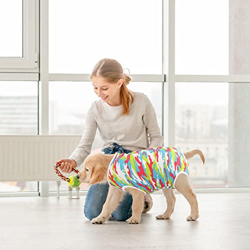 Image of Dog Diapers Suit Period Onesie for Female Dog Sanitary Panties Male Doggy Heat Diapers Cover Fit for Small Medium Dogs Camo /M