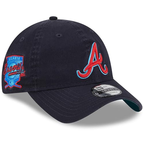 New Era Atlanta Braves 9TWENTY Father's Day Strapback Cap, Adjustable Hat Navy