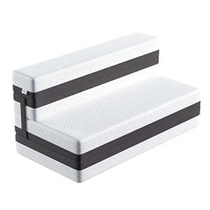 TeQsli Gel Klappmatratze 15 cm Höhe, Gästematratze, 4-teilige Faltmatratze & 3-in-1 Schlafsofa mit waschbarem und abnehmbarem Bezug, Öko-Tex & CertiPUR Zertifiziert (140x200x15cm)