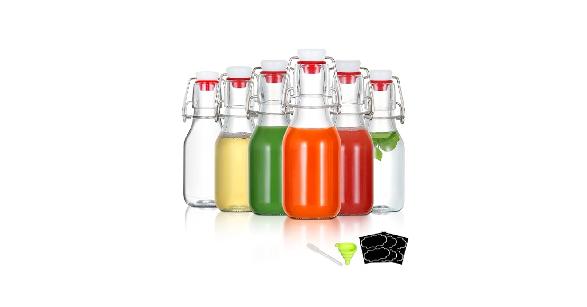 Amazon.com: YEBODA 6 Pack 4oz Swing Top Glass Bottles,Small