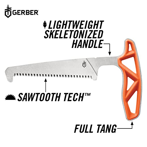 Foto von Gerber Knochensäge mit Scheide, Sägeblattlänge: 10,8 cm, Exo-Mod Saw, Klingenmaterial: 7Cr17MoV, Orange, 30-001810