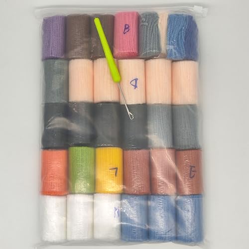 Image of Howie's Latch Hook Kits for Adults, DIYCats-Window Latch Hook Kit Rug Crochet Yarn, Color Preprinted Pattern Embroidery Decoration(Cats-Window, 19.69 x 14.96 inch)