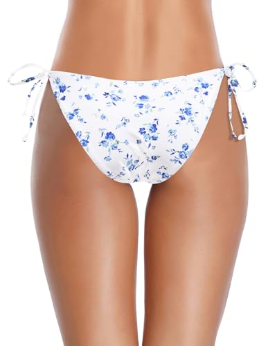 Image of Holipick Bikini Bottoms for Women String Bathing Suit Bottom with Moderate Coverage Low Waist Swim Bottom