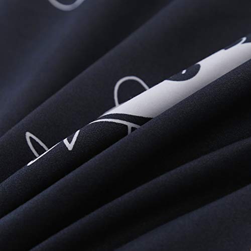 Kimko Panda Black And White Duvet Cover Set Luxury Kids Bedding Set Teens Bedding,Soft,Comfortable And Durable【 4Pcs -1 Duvet Cover Set + 1 Flat Sheet + 2 Pillowcases】 #TOP4