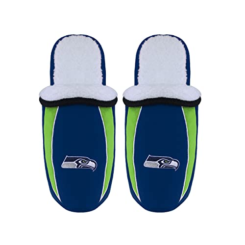 Image of FOCO NFL Mens Football Team Logo Moccasin Slippers Shoes