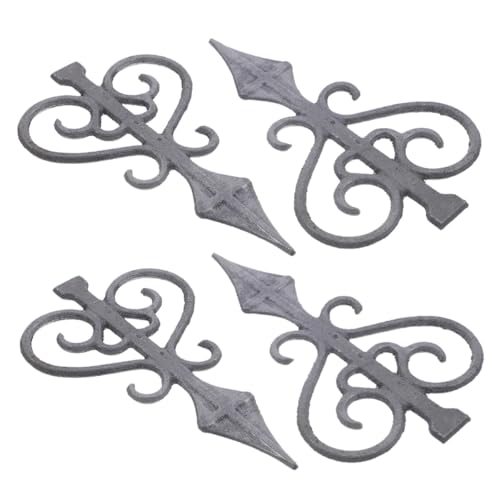 Remates de hierro para vallas de diseño elegante y tapas ornamentales decorativas PRETYZOOM
