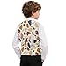 Sarogrorin Colorful Block Pattern Boys' Suit Vest with 2 Pockets Fashionable Dress Vests with Adjustable Back Strap for Toddler Boys Daily Wear Formal Events & Family Gatherings