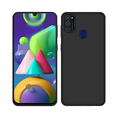 Image of Case Creation Luxurious OG Series for Samsung Galaxy M30s Case Cover,Anti-Dirty Slim Case Frosted Matte Cute Candy TPU Raised Bezel (Splash of Color) Back Cover for Samsung M30s -Black