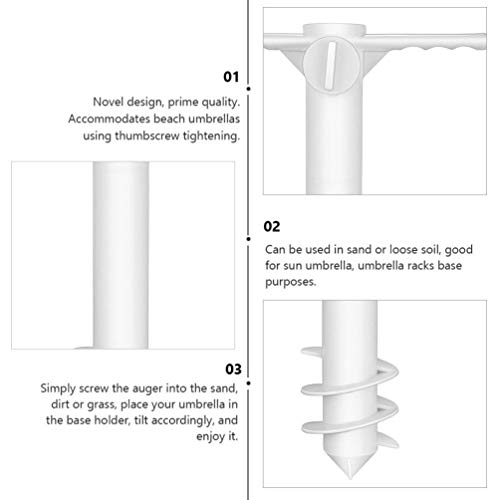 BESPORTBLE Guarda- Chuva de Praia de Areia Conjunto Âncora Estande Titular Guarda- Chuva de Praia Gu