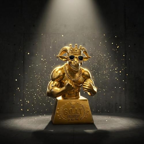 Récompense en résine de chèvre musclée de 22,9 cm, trophée drôle de football