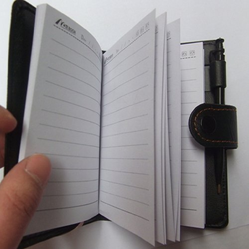 YOYOSTORE 1 Black Cute Mini Stationery Diary Book Notepad Notebook Pocketbook Note with Ballpen