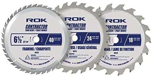 ROK 6-1/2 inch Circular Saw Blade Set, Pack of 3