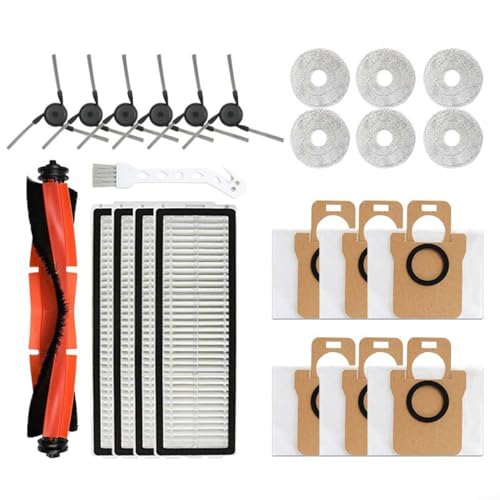 Puupaa Parti di ricambio per robot aspirapolvere Xiaomi 5 Pro OV21CN, accessori spazzola principale, panno mocio, filtro, sacchetto per la polvere, spazzola laterale (B)
