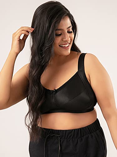 Image of NYKD NYB042 Wirefree Cotton Lined Lift Me Up Non-Padded Full Coverage Bra for Women