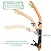 WACOOL Dry Top Snorkel Tube Comfortable Mouthpiece One-Way Purge Valve for Pool Open Water Scuba Lap Swimming Swimmer Training Diving Snorkeling (Orange)