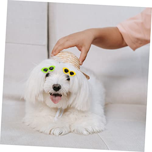VICASKY 12stücke Teiliges Hund Haarschmuck Mit Sonnenbrillen-Design Hübsche Haarspangen Für Haustiere Für Hunde Und Katzen Dekoration Für Besondere Anlässe Und Alltag