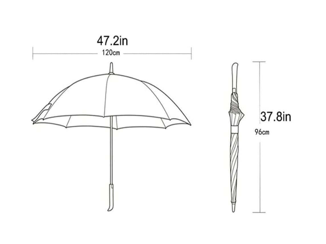 Paraguas Mujer Large Golf Umbrella for Man and Women Use Individuality Rain and Sunny Umbrella Paraguas Antiviento (Color : C, Size : 39inch)