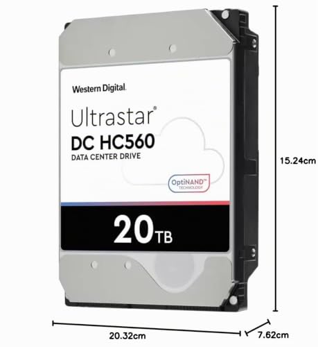 Western Digital Ultrastar DC HC560 disque dur 20 To 7200 trmin 512 Mo 3.5 SATA - vue 5