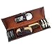 YUET Kit lustrascarpe con elegante custodia in pelle PU, kit spazzola lustrascarpe da viaggio in 9 pezzi