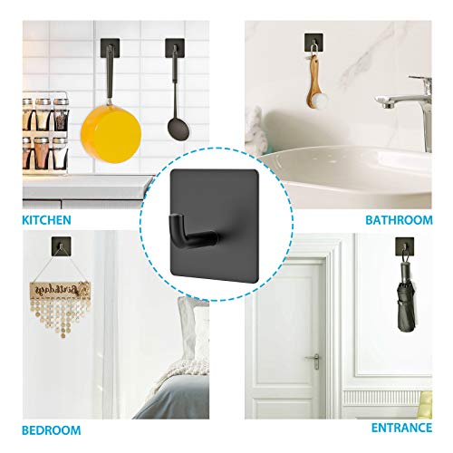 Homeasy Zelfklevende handdoekhaken, 5 stuks, zelfklevende handdoekhouder, kleefhaken, roestvrij staal, wandhaken, zonder… - Image 6