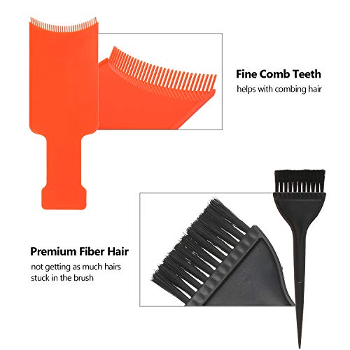 Yuwao 4 pçs kit de tintura de mistura de cor de cabelo conjunto de coloração de cabelo ferramenta de