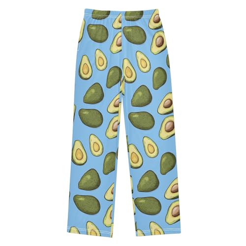 Avocado Pattern Pajama Pants Elastic Waist Lounge Pajama Bottoms Long Pj Pants with pockets