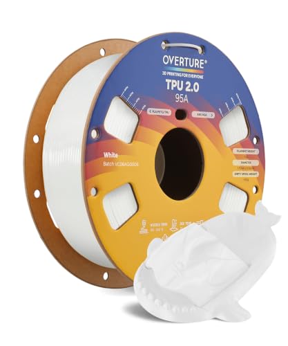 Image of OVERTURE Upgrade TPU 2.0 High-Speed Filament 1.75mm, 1kg White