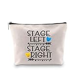 Funny Theater Lover Cosmetic Bag with Comedy Tragedy Masks Drama Major Gift (STAGE RIGHT Bag)